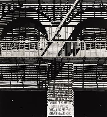 RALPH STEINER (1899-1986) Fire escape. 1965; printed 1980.                                                                                       